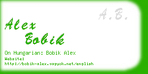 alex bobik business card